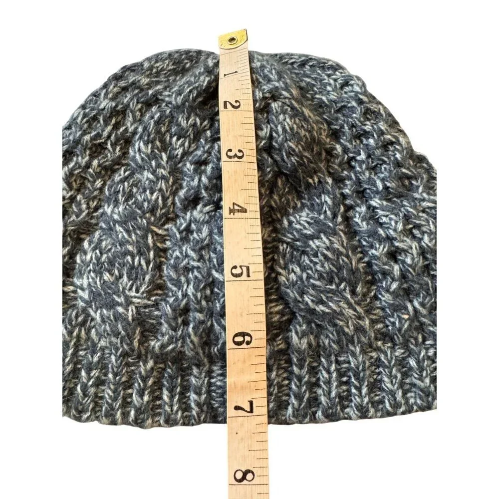 The North Face Blue Lined Cable Knit Beanie Women's One Size